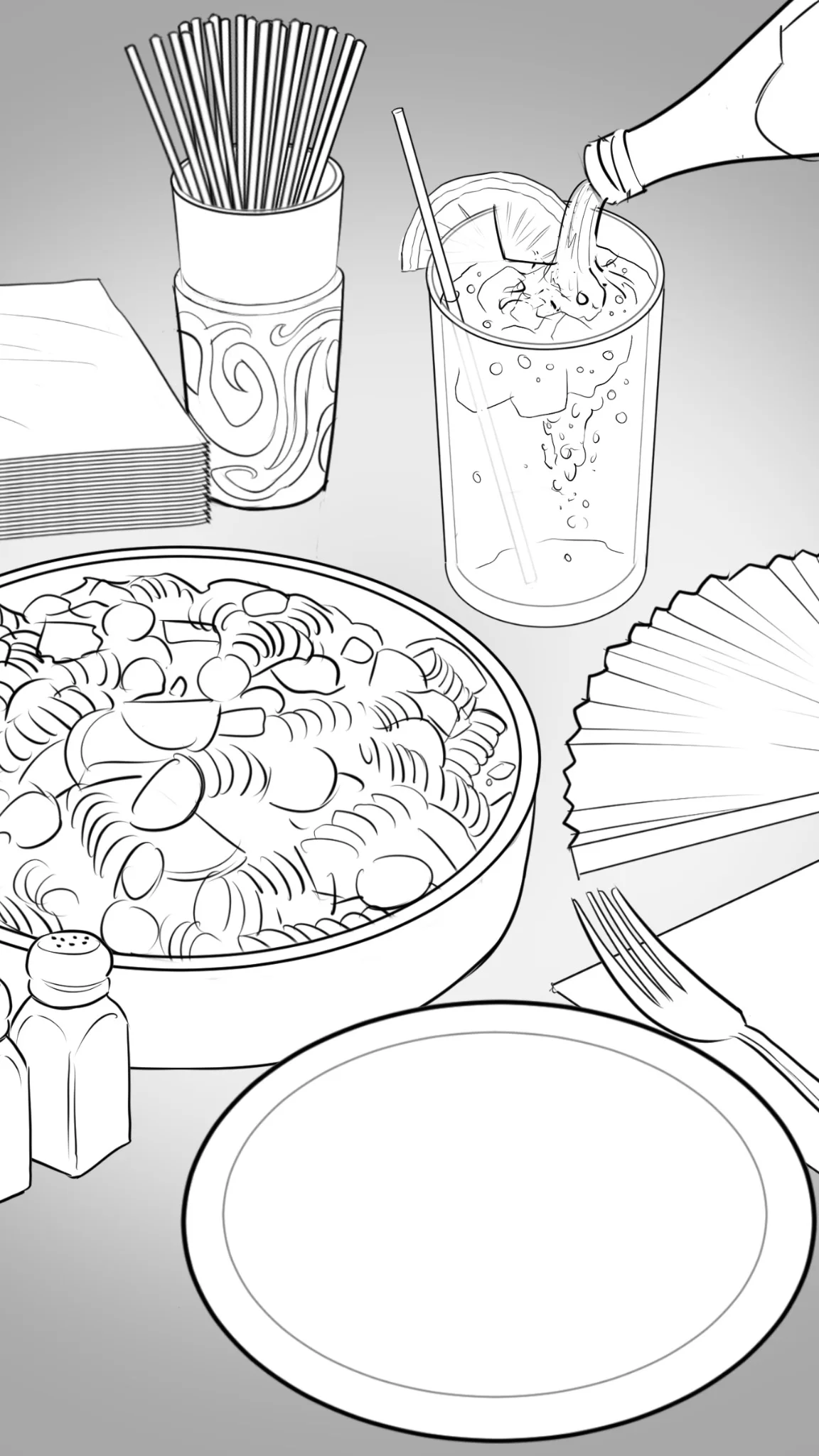 Storyboard frame of the completed Barilla pasta dish set for serving