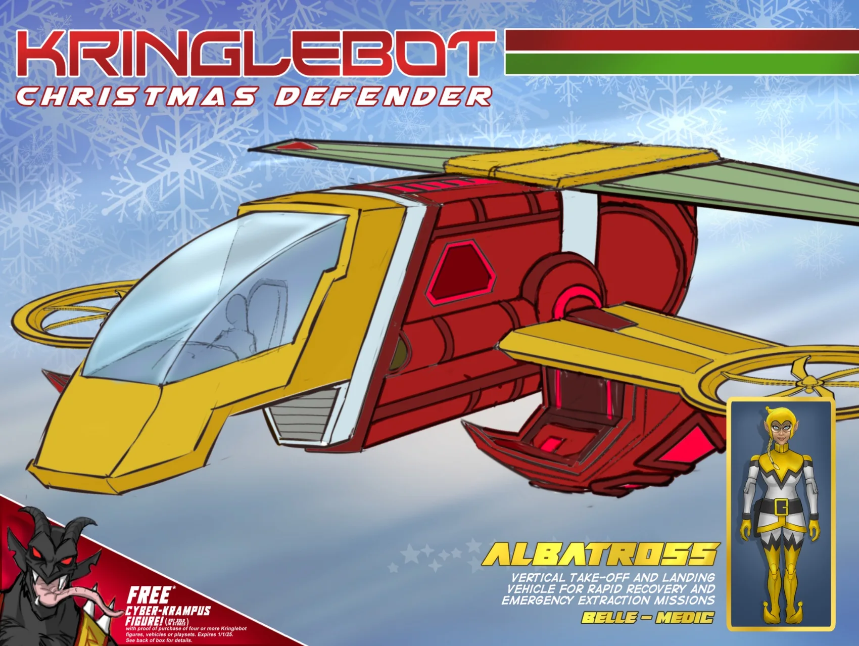 Albatross transforming vehicle designed for Belle the medic
