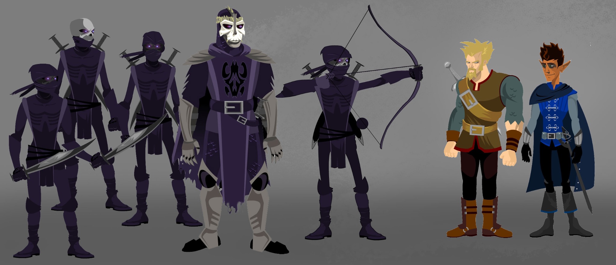 Vector character models from the Ragnarock Tales animation adaptation