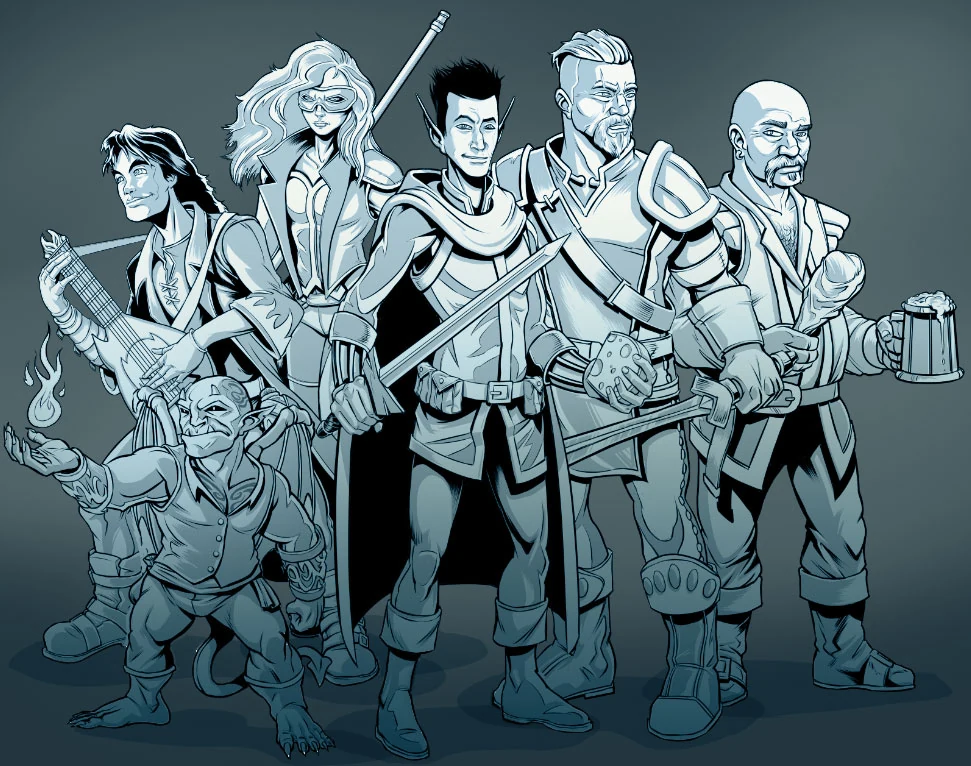 Expanded Ragnarock Tales adventuring party